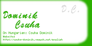 dominik csuha business card